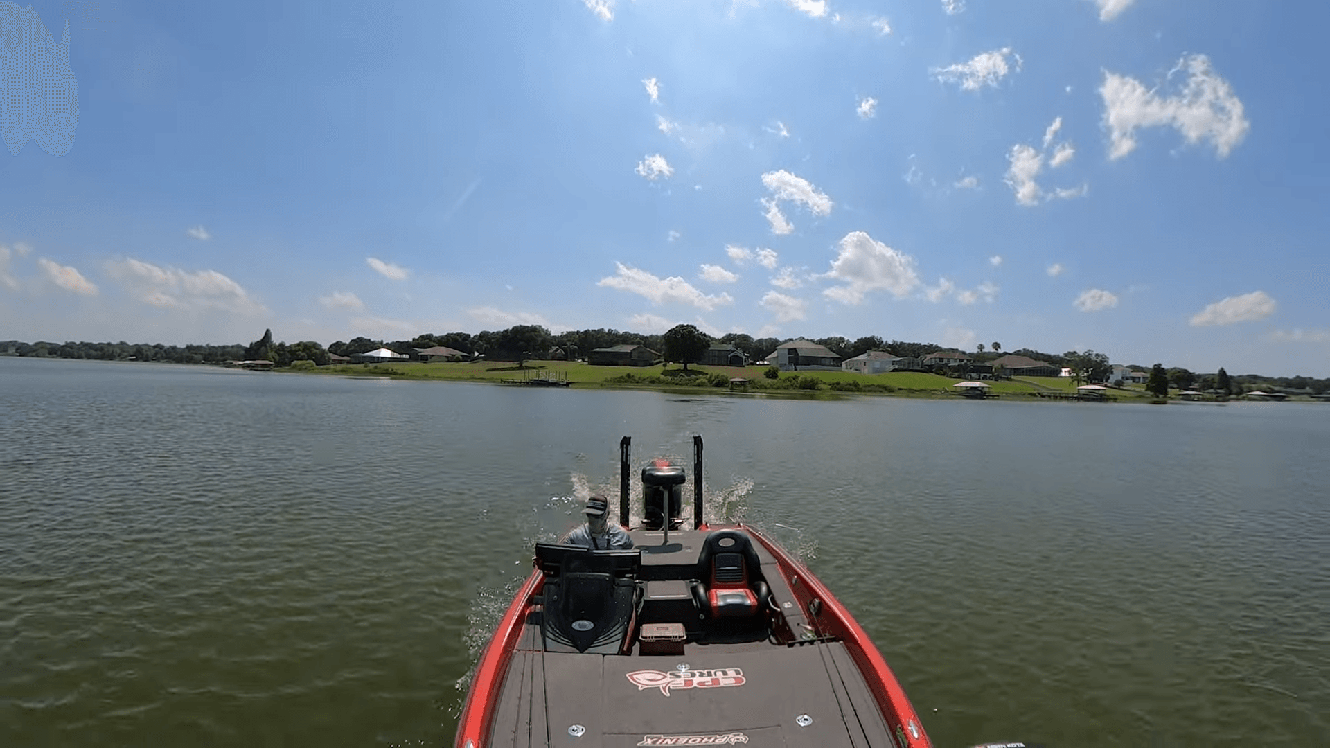 View from a bass boat on the Winter Haven Chain of Lakes